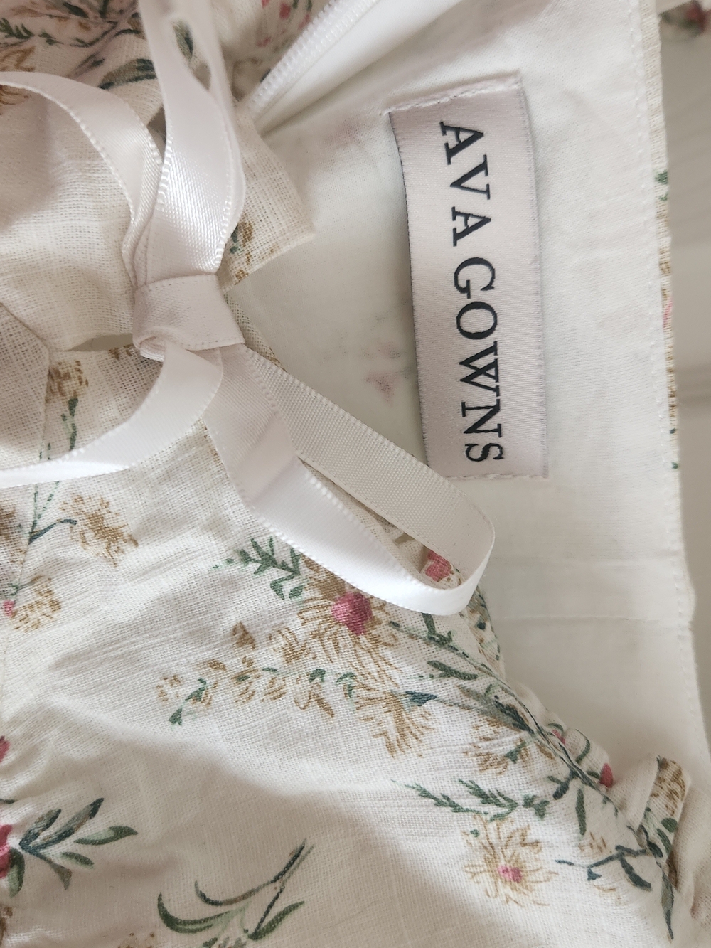 Ava Gowns Amelia Ribbon Floral Dress in Ivory - Picture 5 of 8